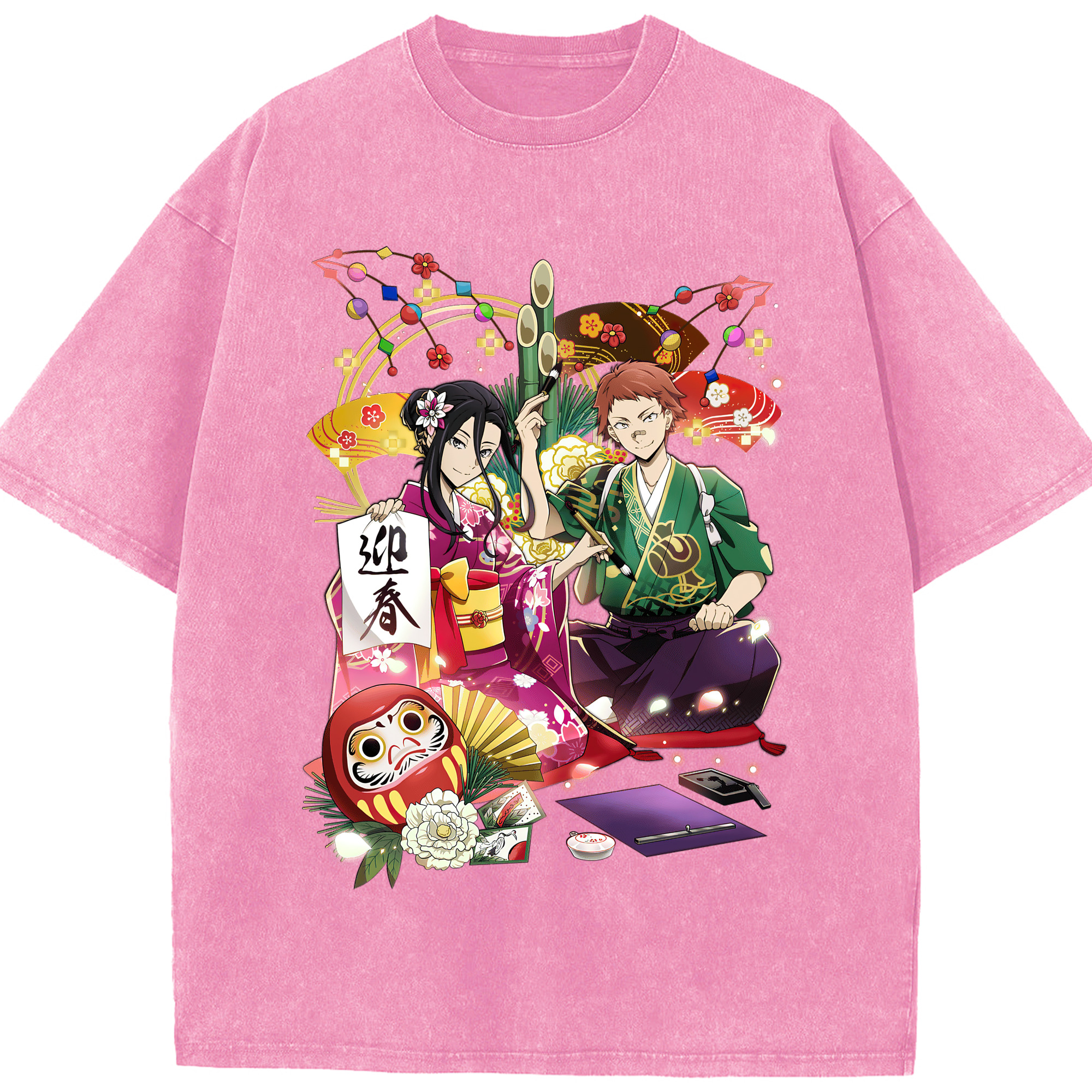 （画像用） 文豪ストレイドッグス Bungo Stray Dogs 綿100% ヴィンテージ風 半袖Tシャツ（フロントプリント）